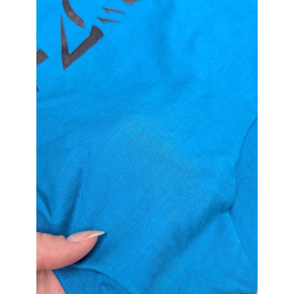 T-PLUS Huntington Mall Men's Teal Blue M Sleeveless T-Shirt vintage 80s USA made - Picture 8 of 13